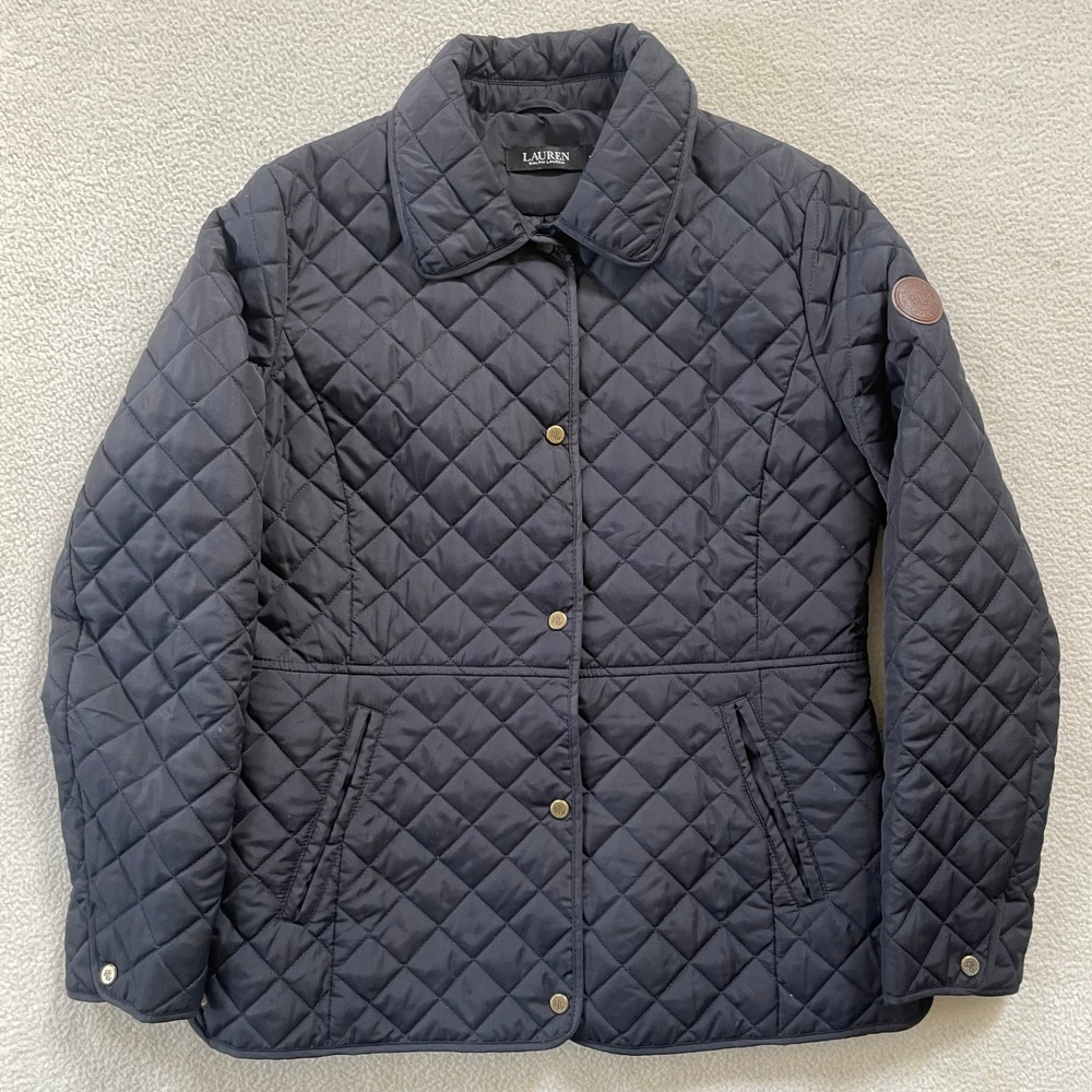 Polo Pony Logo Quilted Jacket Navy Medium 2020 Model 24740 Barn Jacket LRL